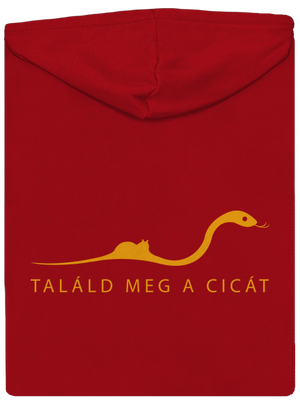 Találd meg a cicát cipzáras férfi pulóver Red