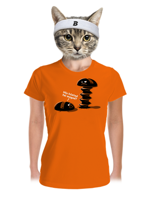 Felhúzva női sportpóló Neon Orange