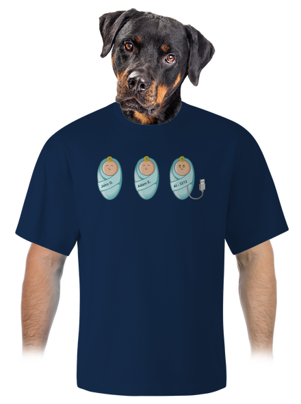 AI baby unisex túlméretezett póló Midnight Blue