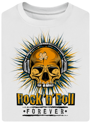 Rock'n'Roll forever unisex túlméretezett póló White