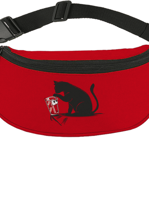 Macska és üveg övtáska Red