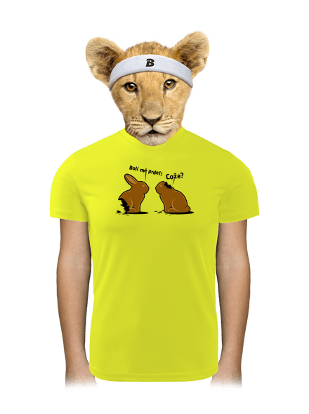 Fáj a seggem! gyerek sport póló Neon Yellow