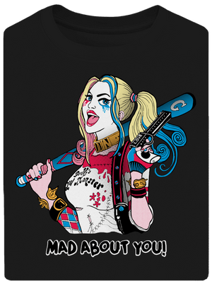 Joker és Harley unisex túlméretezett póló Black