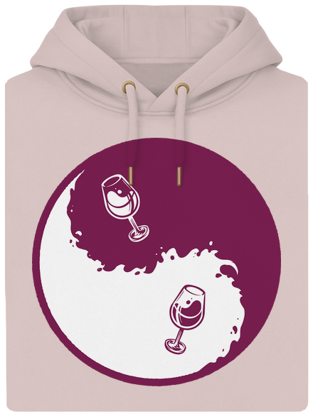 Yin Yang bor unisex prémium pulóver Rose Chalk