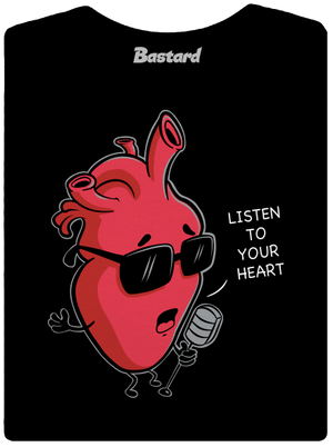Listen to your heart női póló Black