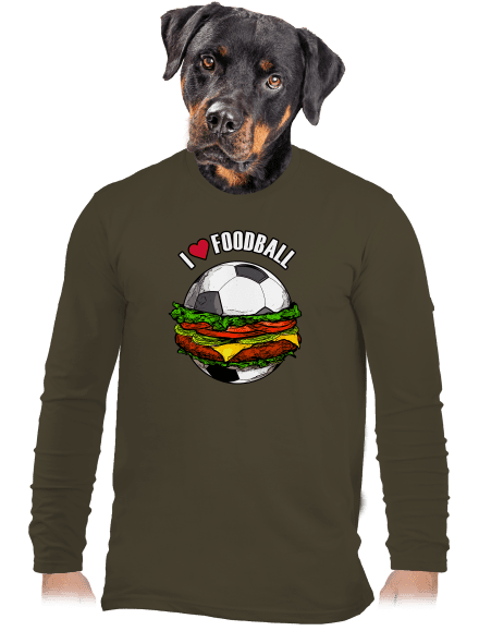 Foodball férfi hosszú ujjú póló Urban Khaki