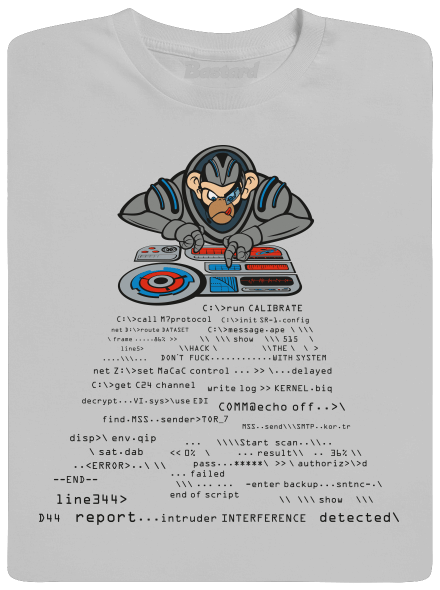 Coder ape férfi póló Pacific Grey