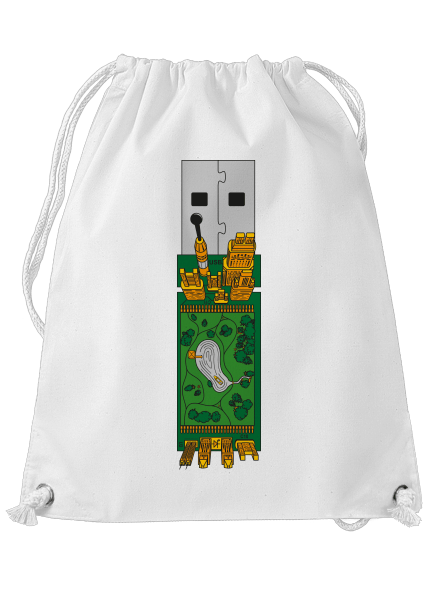 USB city hátizsák White