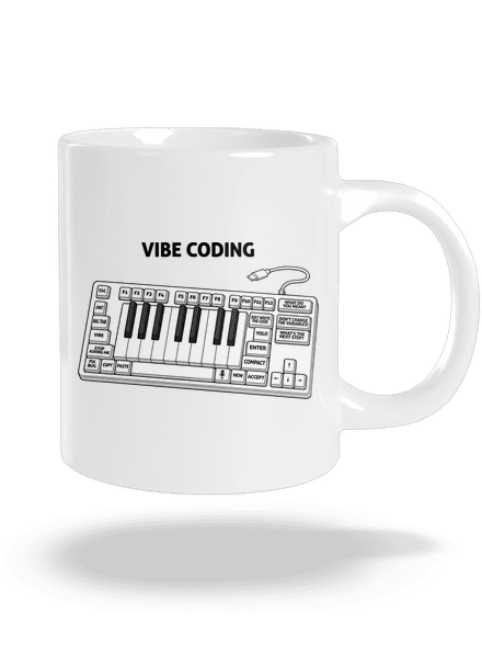 Vibe coding nagy bögre White
