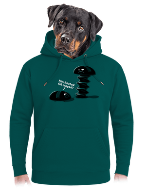 Felhúzva unisex prémium pulóver Emerald Green