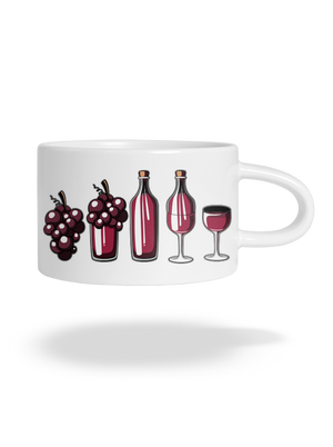 A vörösbor evolúciója macaron bögre White