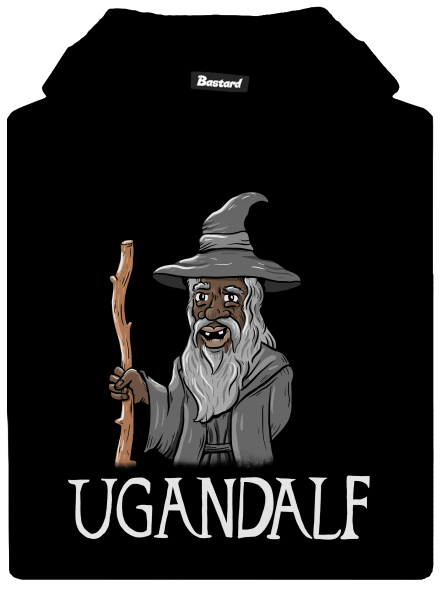 Ugandalf gyerek kenguruzsebes pulóver Black