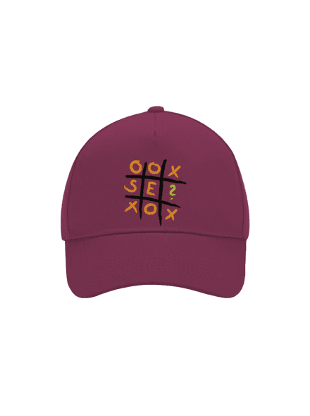 Piškvorky baseballsapka Burgundy
