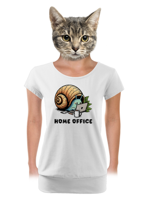 Sneka home office női póló elasztikus alsó szegéllyel White