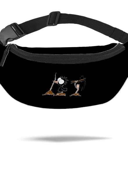 Vigyázz melyik végét fogod övtáska Black