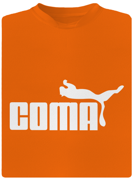 Coma férfi sportpóló Neon Orange