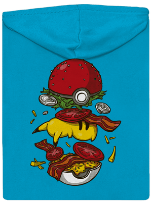 Pokémon burger cipzáras női pulóver Blue Atol