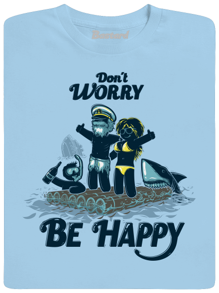 Don't worry gyerek póló Sky Blue