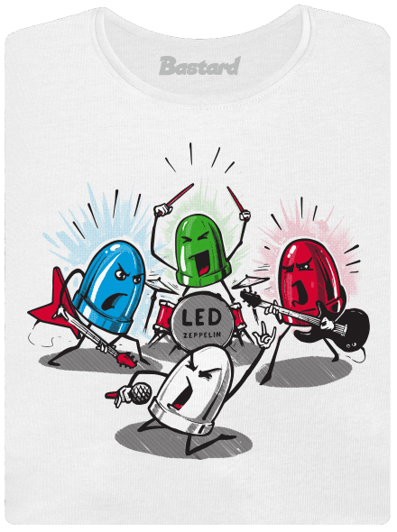 Led Zeppelin prémium női póló White
