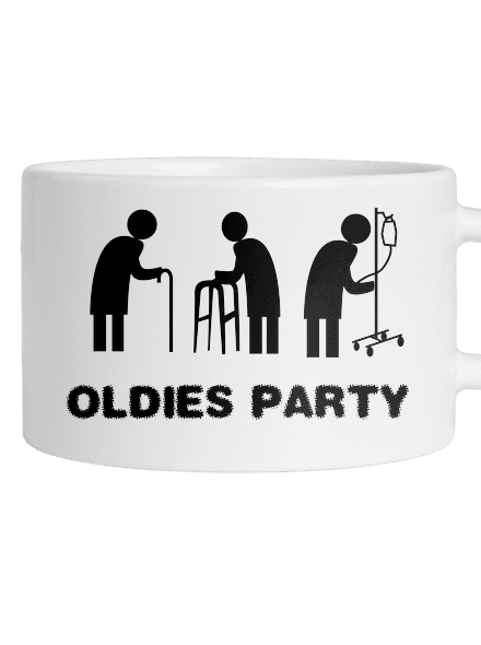 Oldies party macaron bögre White