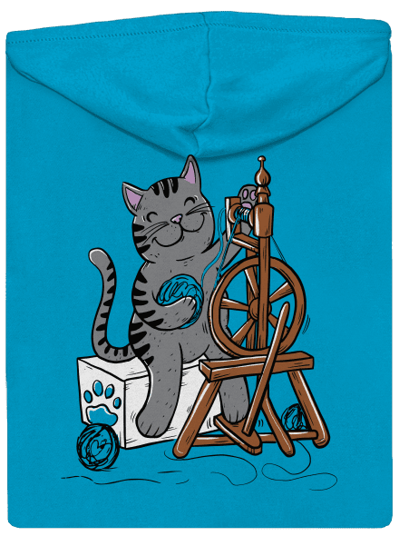 Dorombol a macska cipzáras női pulóver Blue Atol