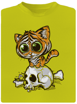 Tigriskölyök gyerek sport póló Neon Yellow