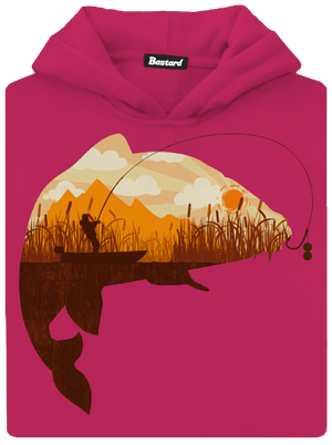 Halfogás gyerek kenguruzsebes pulóver Hot Pink