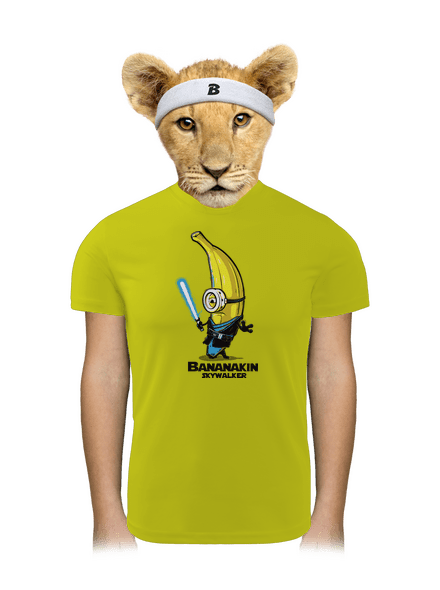 Bananakin Skywalker gyerek sport póló Neon Yellow