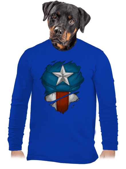 Captain inside férfi hosszú ujjú póló Royal Blue