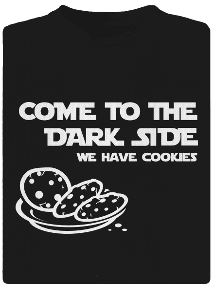 Come to the dark side férfi sportpóló Black
