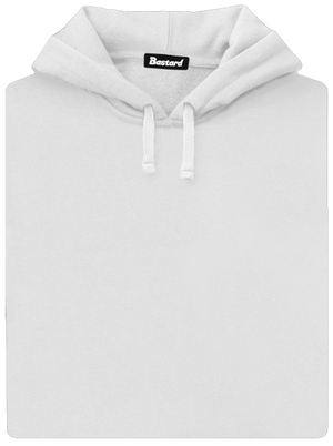 Nyomtatás nélkül női kenguruzsebes pulóver White