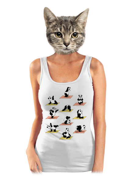 Panda jóga klasszikus női trikó White