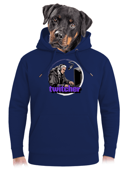 Twitcher unisex prémium pulóver Navy