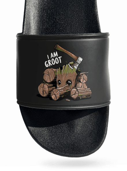 I Am Groot papucs Black