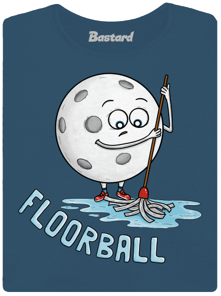 Floorball prémium női póló Petrol Blue