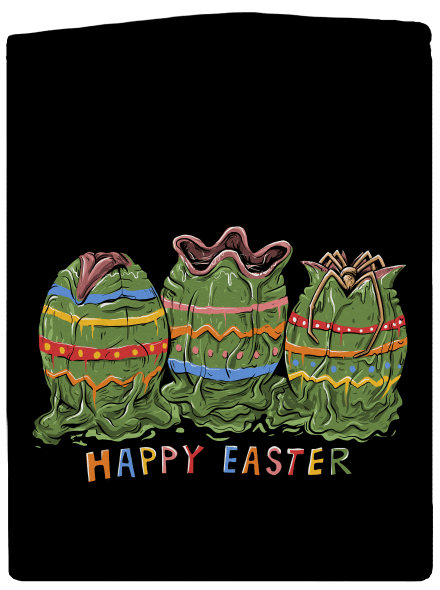 Happy easter cipzáras női pulóver Black