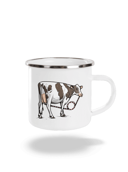 Cow drink pléhbögre White