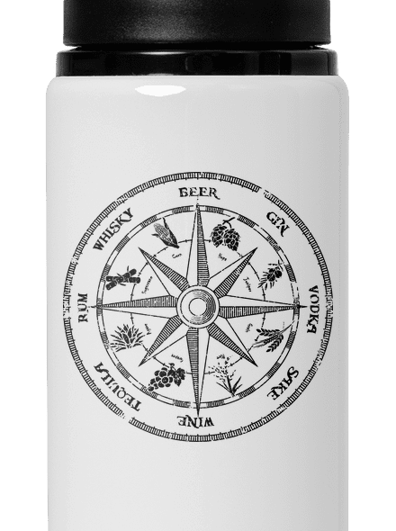 Alkoholos iránytű kulacs White