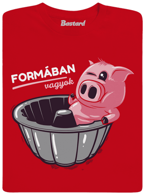 Formában férfi póló Red