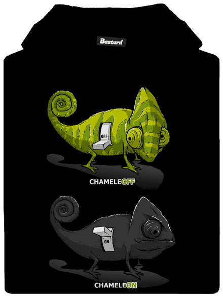 ChameleON ChameleOFF gyerek kenguruzsebes pulóver Black