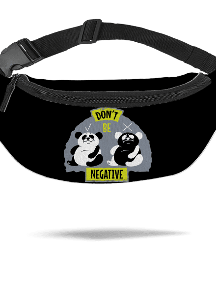 Don't be negative övtáska Black