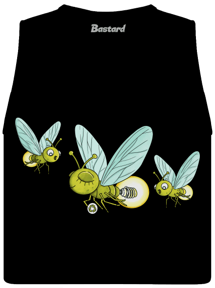 Szentjánosbogár női bővített trikó Black