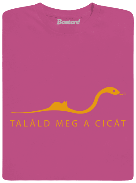 Találd meg a cicát gyerek póló Fuchsia