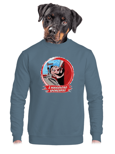 É pericoloso sporgersi unisex crewneck Nordic Blue