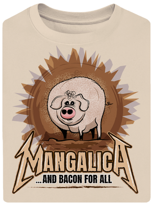 Mangalica unisex túlméretezett póló Almond