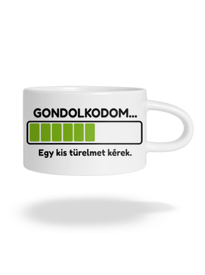 Gondolkodom macaron bögre White