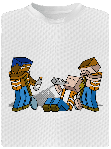 Real Minecraft férfi sportpóló White