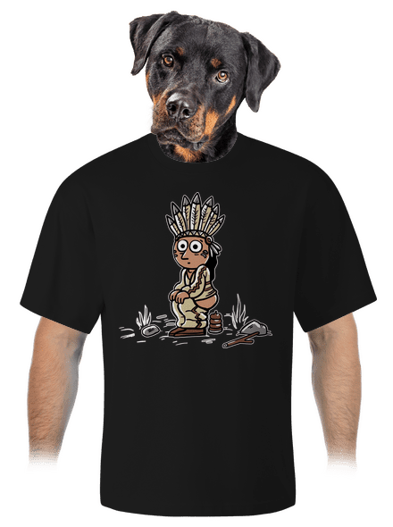 Indián unisex túlméretezett póló Black