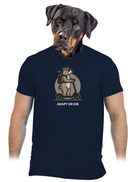 Adapt or die férfi póló Navy