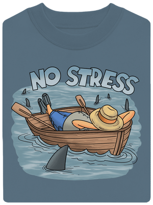 No stress unisex crewneck Nordic Blue